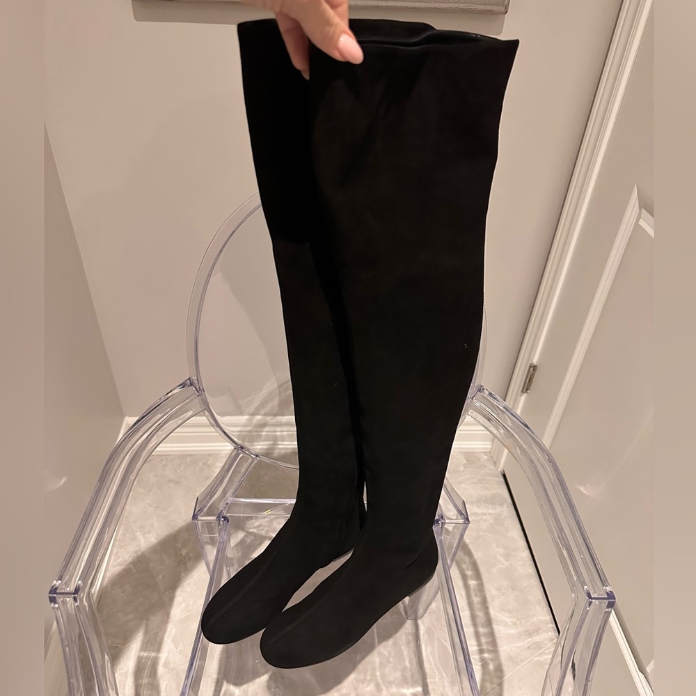 Giuseppe Zanotti thigh high black leather boots